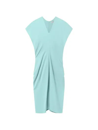 STELLA MCCARTNEY MIDI DRESS WITH V-NECK AND DRAPE