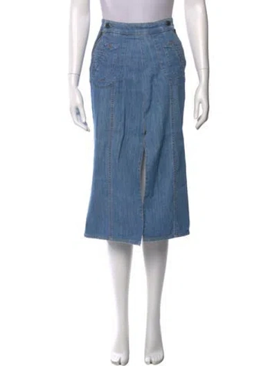 Pre-owned Stella Mccartney Midi Length Skirt In Blue
