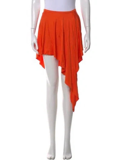 Pre-owned Stella Mccartney Midi Length Skirt In Orange