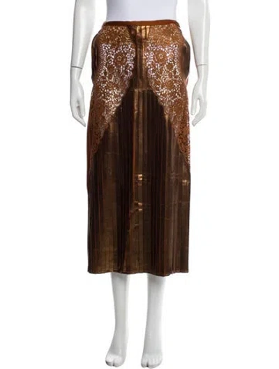 Pre-owned Stella Mccartney Midi Length Skirt W/ Tags In Brown