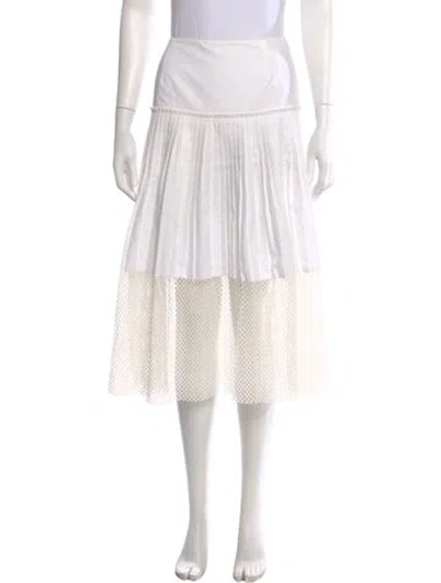 Pre-owned Stella Mccartney Midi Length Skirt In White