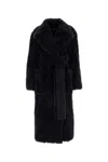 Stella Mccartney Midnight Blue Teddy Fabric Coat