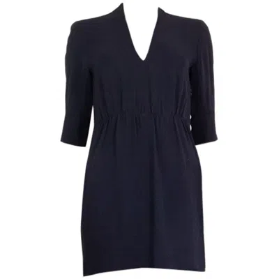 Pre-owned Stella Mccartney Midnight Blue Viscose Short Sleeve Mini Dress 40 S