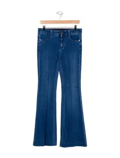 Pre-owned Stella Mccartney Mid-rise Flared Jeans In Blue