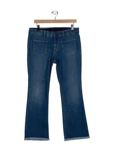 Pre-owned Stella Mccartney Mid-rise Flared Jeans In Blue