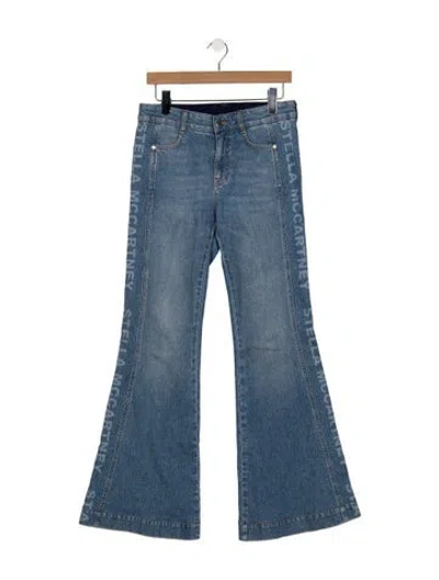 Pre-owned Stella Mccartney Mid-rise Flared Jeans In Blue