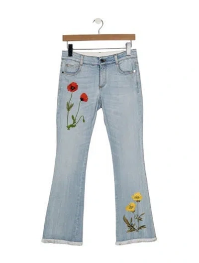 Pre-owned Stella Mccartney Mid-rise Flared Jeans In Blue