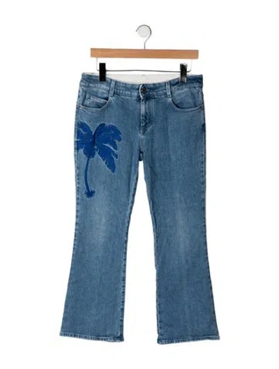 Pre-owned Stella Mccartney Mid-rise Flared Jeans In Blue