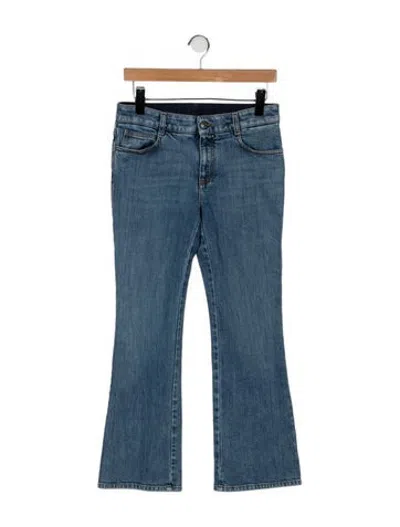 Pre-owned Stella Mccartney Mid-rise Flared Jeans In Blue
