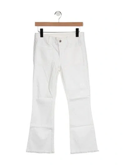 Pre-owned Stella Mccartney Mid-rise Flared Jeans In White