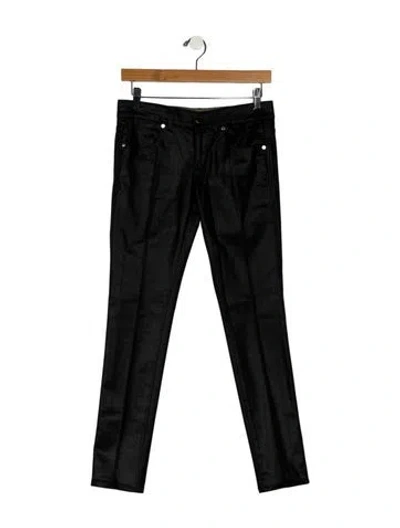 Pre-owned Stella Mccartney Mid-rise Skinny Leg Jeans In Black