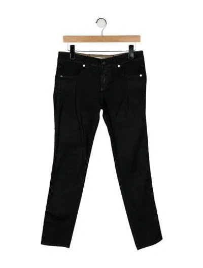 Pre-owned Stella Mccartney Mid-rise Skinny Leg Jeans In Black