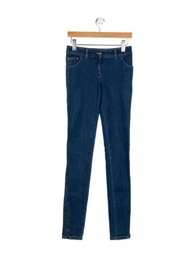 Pre-owned Stella Mccartney Mid-rise Skinny Leg Jeans In Blue