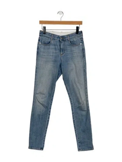 Pre-owned Stella Mccartney Mid-rise Skinny Leg Jeans In Blue