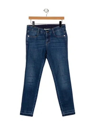 Pre-owned Stella Mccartney Mid-rise Skinny Leg Jeans In Blue