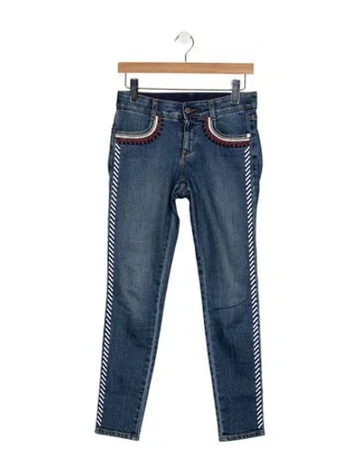Pre-owned Stella Mccartney Mid-rise Skinny Leg Jeans In Blue