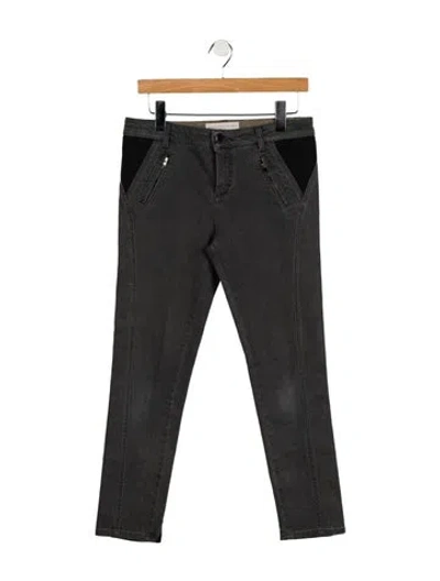 Pre-owned Stella Mccartney Mid-rise Skinny Leg Jeans In Gray