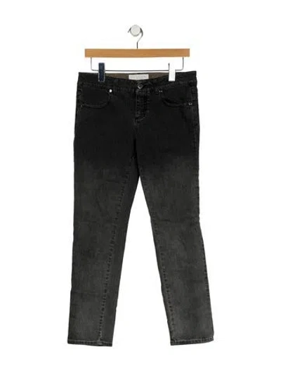 Pre-owned Stella Mccartney Mid-rise Skinny Leg Jeans In Gray