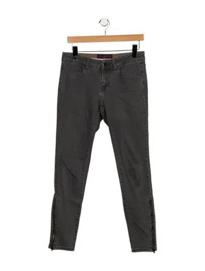 Pre-owned Stella Mccartney Mid-rise Skinny Leg Jeans In Gray