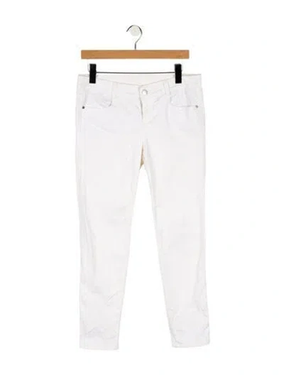 Pre-owned Stella Mccartney Mid-rise Skinny Leg Jeans In White