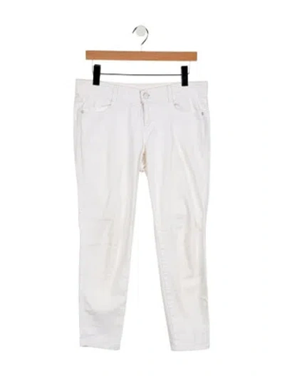 Pre-owned Stella Mccartney Mid-rise Skinny Leg Jeans In White