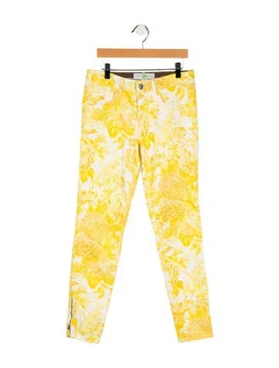 Pre-owned Stella Mccartney Mid-rise Skinny Leg Jeans In Yellow