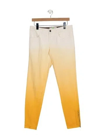Pre-owned Stella Mccartney Mid-rise Skinny Leg Jeans In Yellow