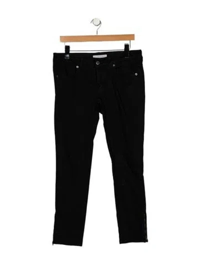 Pre-owned Stella Mccartney Mid-rise Straight Leg Jeans In Black
