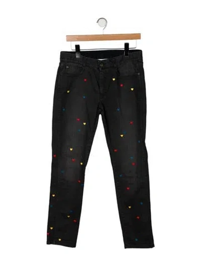 Pre-owned Stella Mccartney Mid-rise Straight Leg Jeans In Black