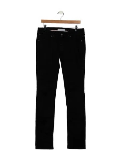 Pre-owned Stella Mccartney Mid-rise Straight Leg Jeans In Black