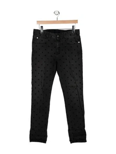 Pre-owned Stella Mccartney Mid-rise Straight Leg Jeans In Black