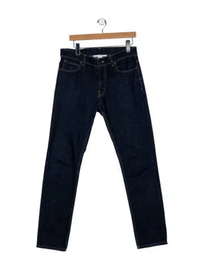 Pre-owned Stella Mccartney Mid-rise Straight Leg Jeans In Blue