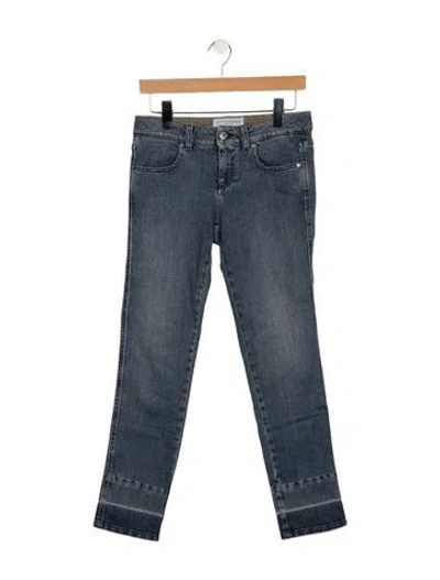 Pre-owned Stella Mccartney Mid-rise Straight Leg Jeans In Blue