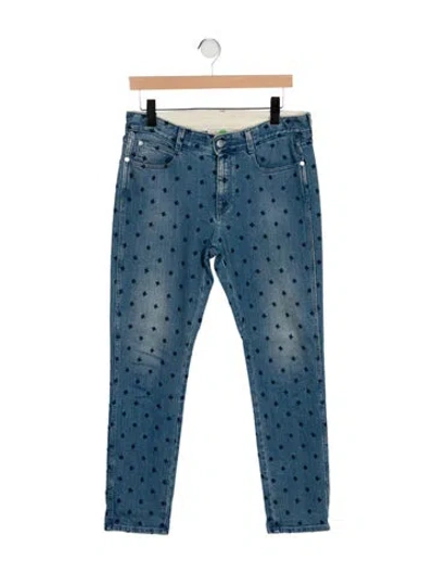 Pre-owned Stella Mccartney Mid-rise Straight Leg Jeans In Blue
