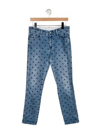 Pre-owned Stella Mccartney Mid-rise Straight Leg Jeans In Blue