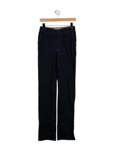 Pre-owned Stella Mccartney Mid-rise Straight Leg Jeans In Blue