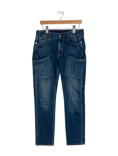 Pre-owned Stella Mccartney Mid-rise Straight Leg Jeans In Blue