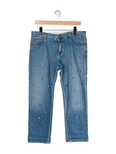 Pre-owned Stella Mccartney Mid-rise Straight Leg Jeans In Blue