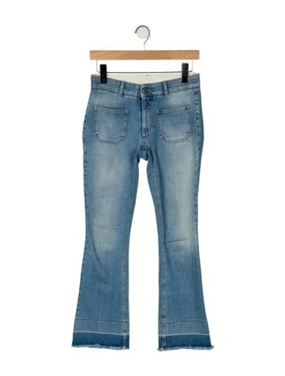 Pre-owned Stella Mccartney Mid-rise Straight Leg Jeans In Blue