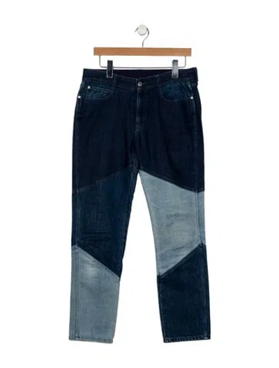 Pre-owned Stella Mccartney Mid-rise Straight Leg Jeans In Blue