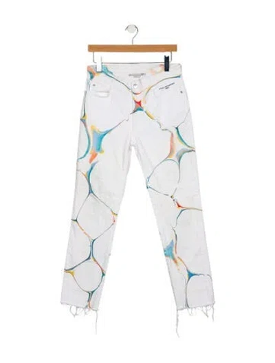 Pre-owned Stella Mccartney Mid-rise Straight Leg Jeans In Blue