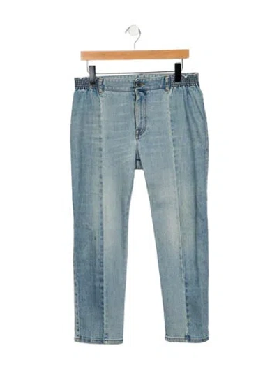 Pre-owned Stella Mccartney Mid-rise Straight Leg Jeans In Blue