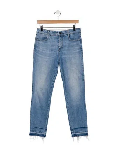 Pre-owned Stella Mccartney Mid-rise Straight Leg Jeans In Blue