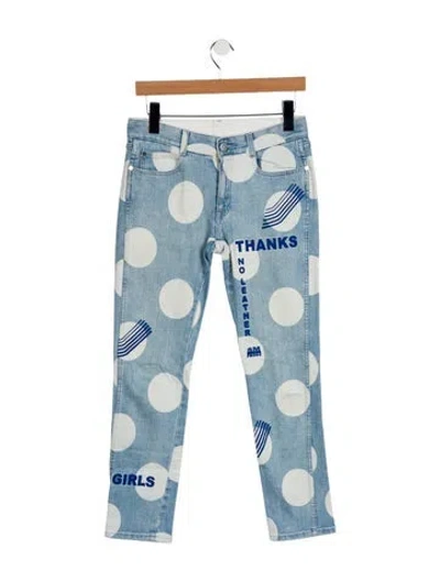 Pre-owned Stella Mccartney Mid-rise Straight Leg Jeans In Blue