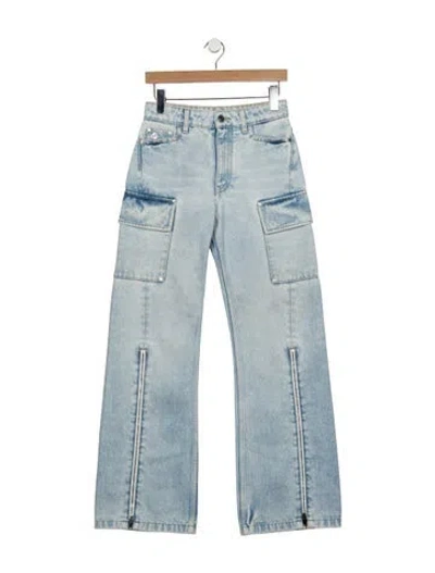 Pre-owned Stella Mccartney Mid-rise Straight Leg Jeans In Blue