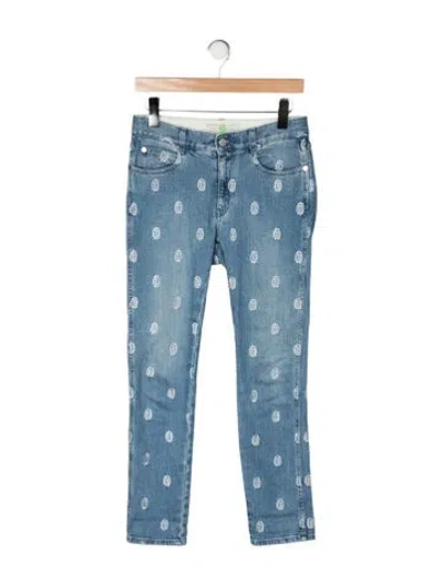 Pre-owned Stella Mccartney Mid-rise Straight Leg Jeans In Blue