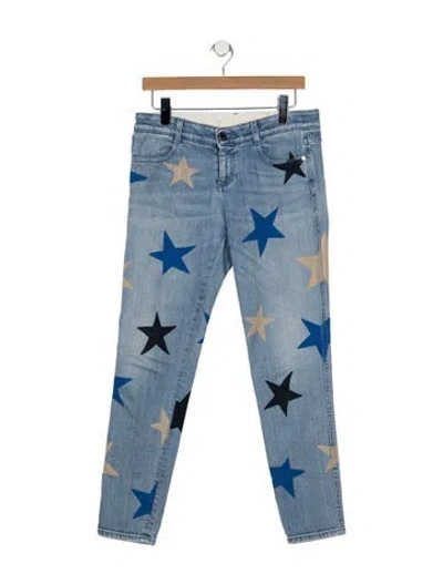 Pre-owned Stella Mccartney Mid-rise Straight Leg Jeans In Blue