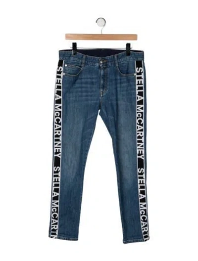 Pre-owned Stella Mccartney Mid-rise Straight Leg Jeans In Blue