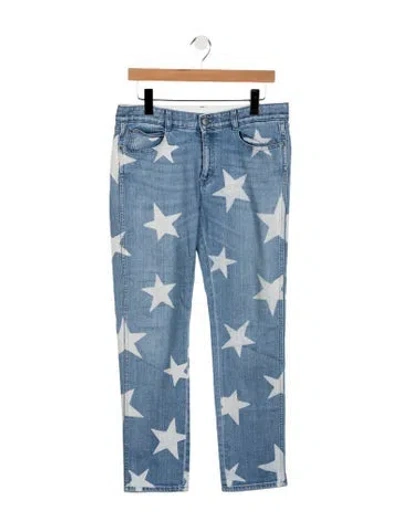 Pre-owned Stella Mccartney Mid-rise Straight Leg Jeans In Blue