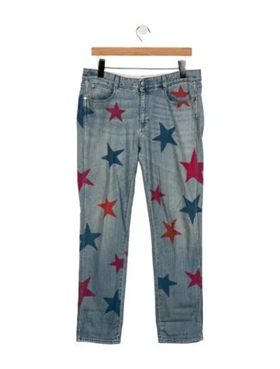 Pre-owned Stella Mccartney Mid-rise Straight Leg Jeans In Blue